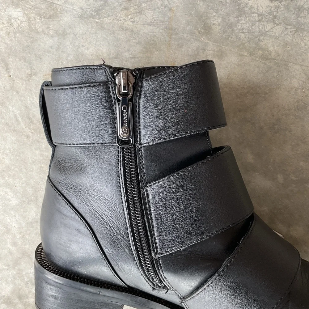 Blondo Black Double Buckle Combat Boots Size 7.5 - Picture 10 of 14